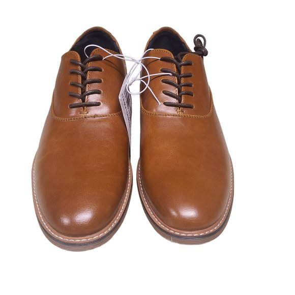 NWT Men's Steve Madden Tan Brown Oxford Casual Dress Shoes - Many Sizes - Picture 2 of 5
